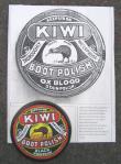 WW1 pictures - 'Kiwi' boot polish tin label.