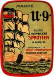 WW1 pictures - U9  Sardine label, 1914