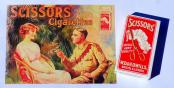 WW1 pictures - Scissors cigarette packets.